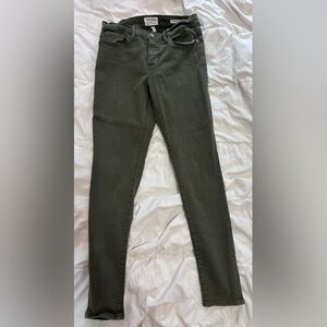 Frame Denim Le Skinny de Jeanne Ankle Skinny Jeans in Forest Green- Size 29